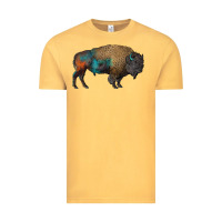 Vintage Mustard leopard bison Vintage Tee - RanaPortraitStore