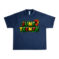 Navy juneteenth Urban Heavy Tee - FaDigitalArtStudio
