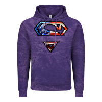 Cloud Purple super american flag logo Vintage Hoodie - LillyAllenDesigns