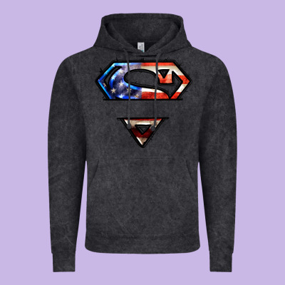 Super American Flag Logo Vintage Hoodie Designed By Lillyallendesigns
