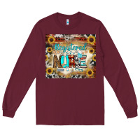 Burgundy Registered Nurse Tumbler Long Sleeve Tee - BundleAndBundleShop