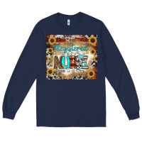 Navy Registered Nurse Tumbler Long Sleeve Tee - BundleAndBundleShop