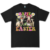 Black Happy Easter Heifers Easter Day Premium Tee - CowGirlArtShop
