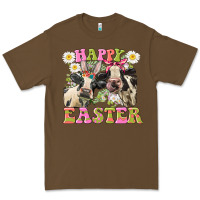 Cacao Happy Easter Heifers Easter Day Premium Tee - CowGirlArtShop