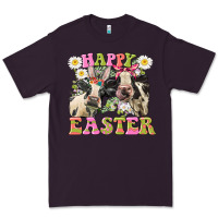 Plum Happy Easter Heifers Easter Day Premium Tee - CowGirlArtShop