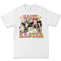 White Happy Easter Heifers Easter Day Premium Tee - CowGirlArtShop