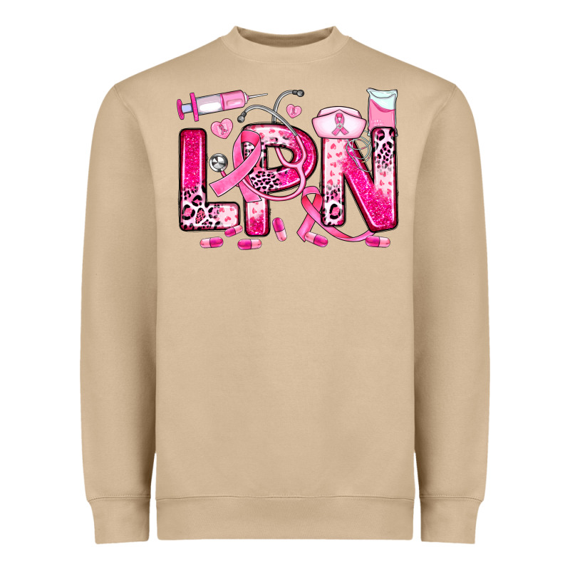 Breast Cancer Lpn Licensed Practical Nurse Heavyweight Sweatshirt by JahusDesignShop | Teevron