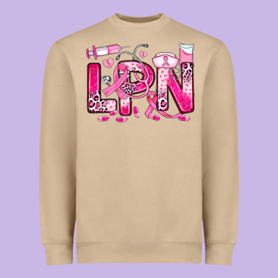 Breast Cancer Lpn Licensed Practical Nurse Heavyweight Sweatshirt Designed By Jahusdesignshop