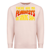 Pale Pink anti feminist there are no feminists Premium Sweatshirt - linhVisuals