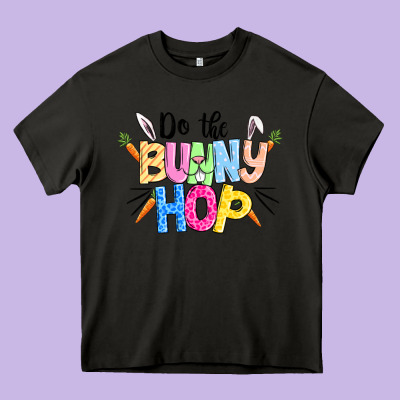 Do The Bunny Hop Easter Heavy Core Tee Designed By Cowgirlartshop