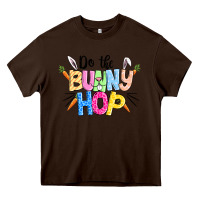 Chocolate Brown do the bunny hop easter Heavy Core Tee - CowGirlArtShop