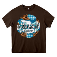 Chocolate Brown It's Freezin' Season Heavy Core Tee - RanaPortraitStore