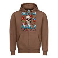 Chestnut surviving purely out of spite Zipper Hoodie - JahusDesignShop