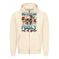 Sandshell surviving purely out of spite Zipper Hoodie - JahusDesignShop