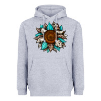 Heather Grey sunflower cowhide Heavyweight Hoodie - JahusDesignShop