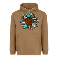 Toasted Coconut sunflower cowhide Heavyweight Hoodie - JahusDesignShop