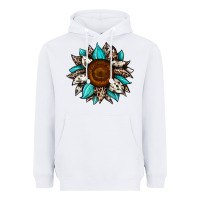 White sunflower cowhide Heavyweight Hoodie - JahusDesignShop