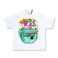 White LGBTQ Unicorn And Narwhal Mug Urban Heavy Tee - BundleAndBundleShop