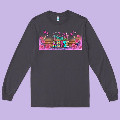 Proud Nurse Libbey Glass Long Sleeve Tee Designed By Bundleandbundleshop