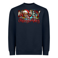 Navy mooey christmas sunflower Heavyweight Sweatshirt - JahusDesignShop