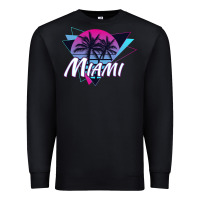 Black miami beach souvenir vintage 80s Premium Sweatshirt - linhVisuals