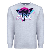 Heather Grey miami beach souvenir vintage 80s Premium Sweatshirt - linhVisuals