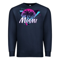 Navy miami beach souvenir vintage 80s Premium Sweatshirt - linhVisuals
