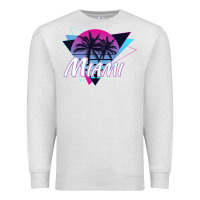 Oatmeal Heather miami beach souvenir vintage 80s Premium Sweatshirt - linhVisuals