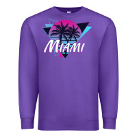 Purple miami beach souvenir vintage 80s Premium Sweatshirt - linhVisuals