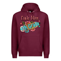 Burgundy little miss fourth grade Premium Hoodie - Jasminsmagicworld