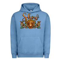 Pigment Pebble Blue show mom long haired cow Urban Hoodie - Jasminsmagicworld