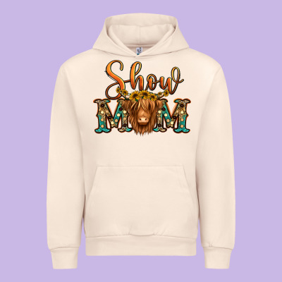 Show Mom Long Haired Cow Urban Hoodie Designed By Jasminsmagicworld