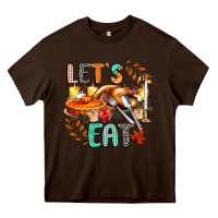 Chocolate Brown lets eat Heavy Core Tee - CowGirlArtShop