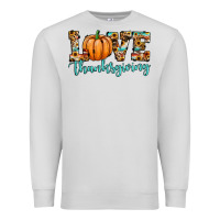 Dove Grey love thanksgiving pumpkin Premium Sweatshirt - JahusDesignShop