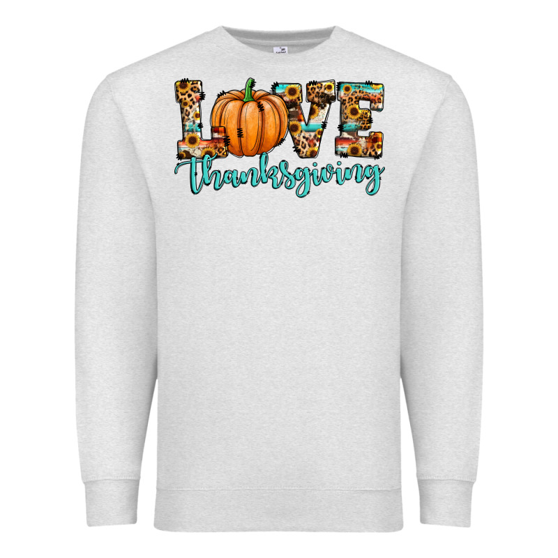 Love Thanksgiving Pumpkin Premium Sweatshirt by JahusDesignShop | Teevron