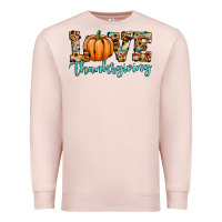 Pale Pink love thanksgiving pumpkin Premium Sweatshirt - JahusDesignShop