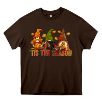 Chocolate Brown tis the season gnomes Heavy Core Tee - CowGirlArtShop