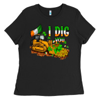 Black I dig you St. Patrick's Ladies Tee - OliviaCreatesArt