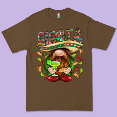 Fiesta Gnome With Tacos Mexico Premium Tee Designed By Howdyjamesfarm