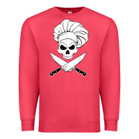 Cardinal chef skull and crossbones knives halloween Premium Sweatshirt - linhVisuals