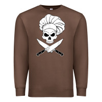 Chestnut chef skull and crossbones knives halloween Premium Sweatshirt - linhVisuals