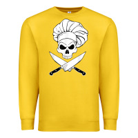 Lemon chef skull and crossbones knives halloween Premium Sweatshirt - linhVisuals