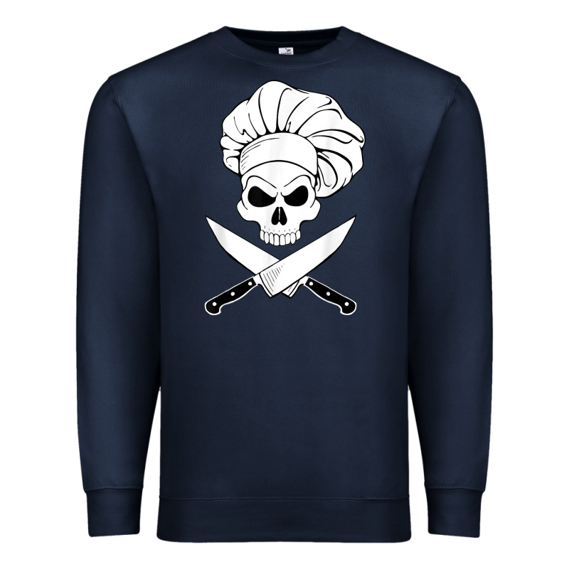 Chef Skull And Crossbones Knives Halloween Premium Sweatshirt by linhVisuals | Teevron