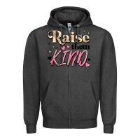 Charcoal Heather raise them kind Zipper Hoodie - JahusDesignShop
