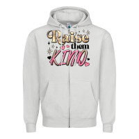 Dove Grey raise them kind Zipper Hoodie - JahusDesignShop