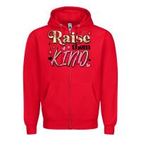 Red raise them kind Zipper Hoodie - JahusDesignShop