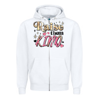 White raise them kind Zipper Hoodie - JahusDesignShop