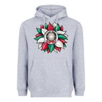 Heather Grey sunflower i̇talian flag Heavyweight Hoodie - JahusDesignShop