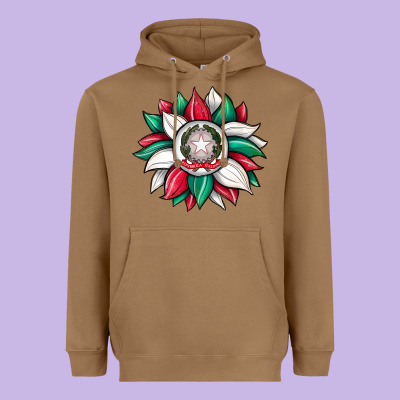 Sunflower İtalian Flag Heavyweight Hoodie Designed By Jahusdesignshop