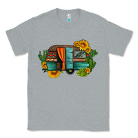 Heather Grey caravan sunflowers and cactus Classic Tee - Artiststas